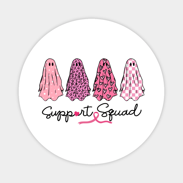 Breast Cancer Awareness Support Squad Cancer Free Magnet by SilverLake